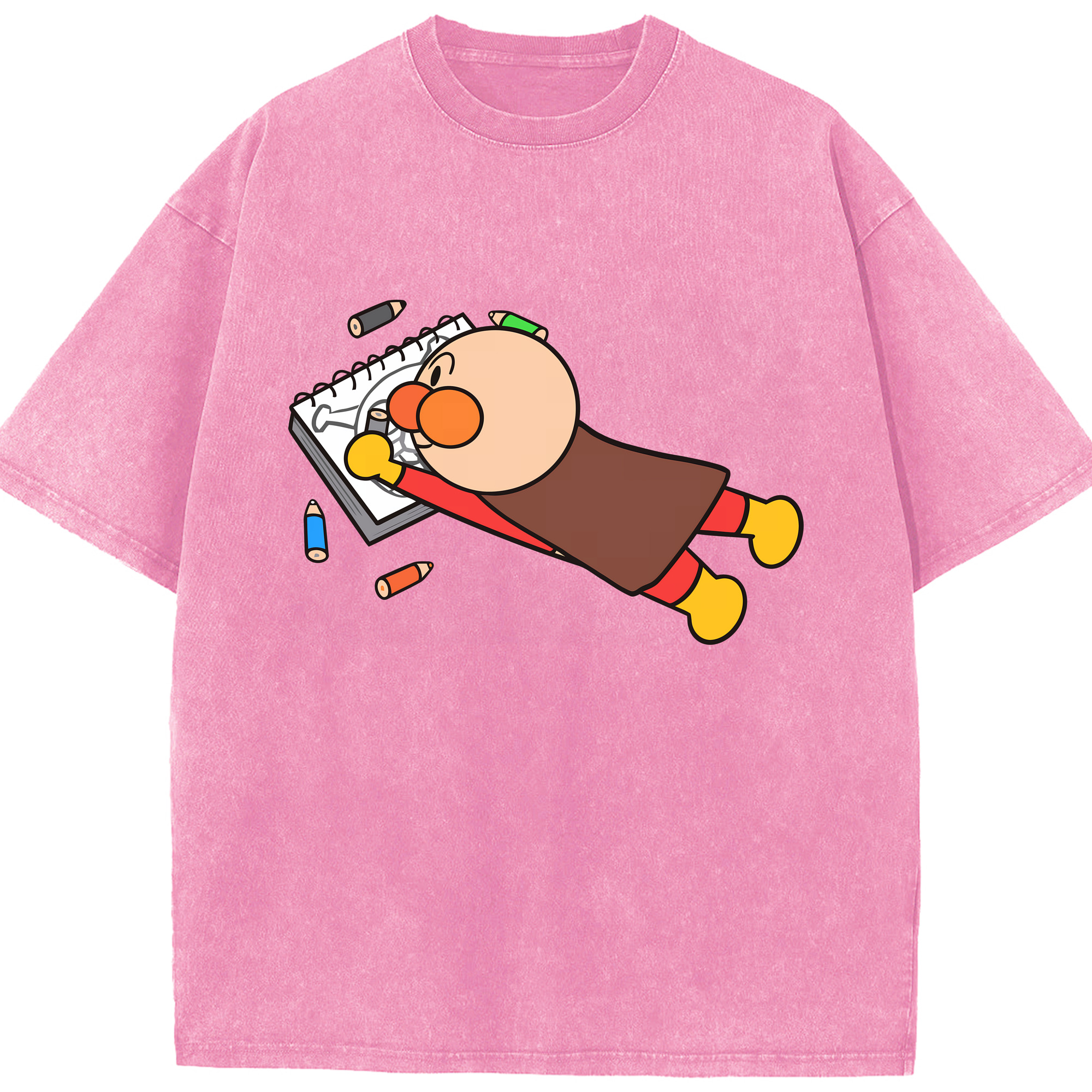 （画像用） アンパンマン Anpanman 綿100% ヴィンテージ風 半袖Tシャツ（フロントプリント）